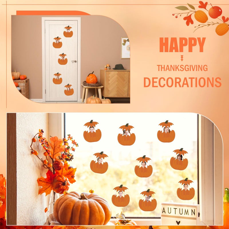 FOBSME 72 Sets Fall Pumpkin Cutouts Paper Pumpkin Cut-Outs Autumn Pumpkins Die-Cuts Thanksgiving Bulletin Board Decoration with Glue Points for DIY Crafts Classroom School Autumn Harvest Party Decor - Image 4